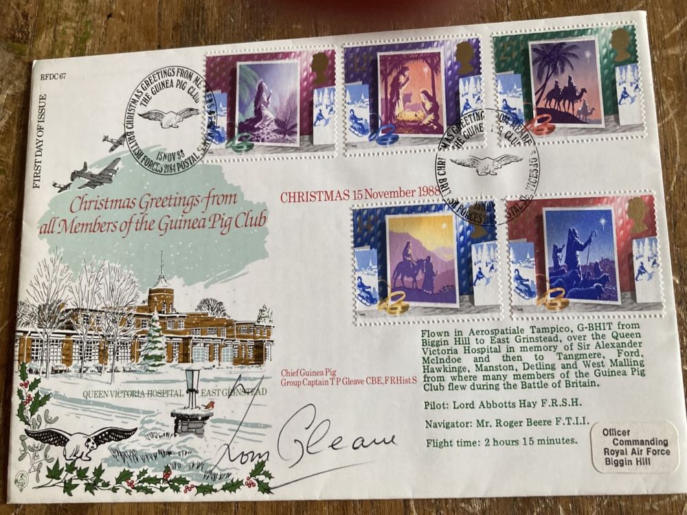 Lot 62: Thomas Gleave 253 sqn signed 1988 RAF Christmas...