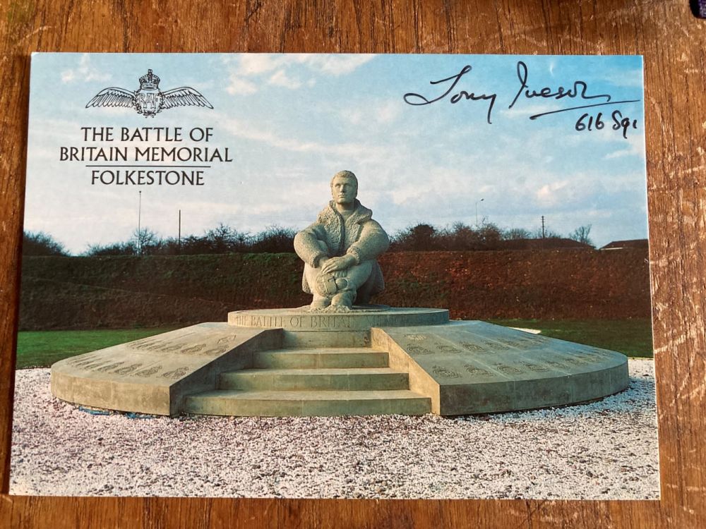 Lot 86: Tony Iveson 616 Sqn signed 6 x 4...