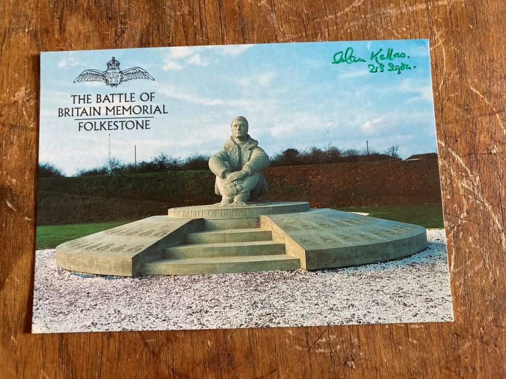 Lot 94: Alan Kellow 213 Sqn signed 6 x 4...
