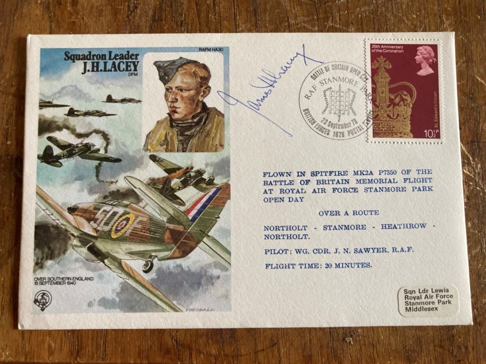 Lot 96: Sqn Ldr James Ginger Lacey DFM 501 Sqn...