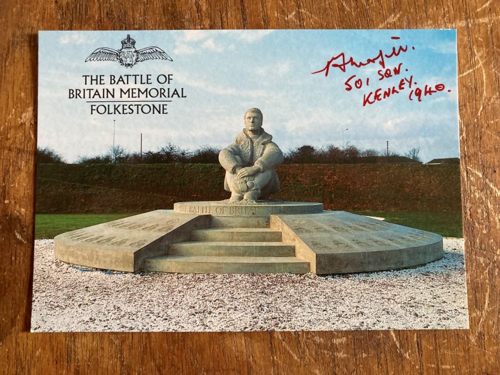 Lot 107: Percy Morfill 501 Sqn signed 6 x 4...