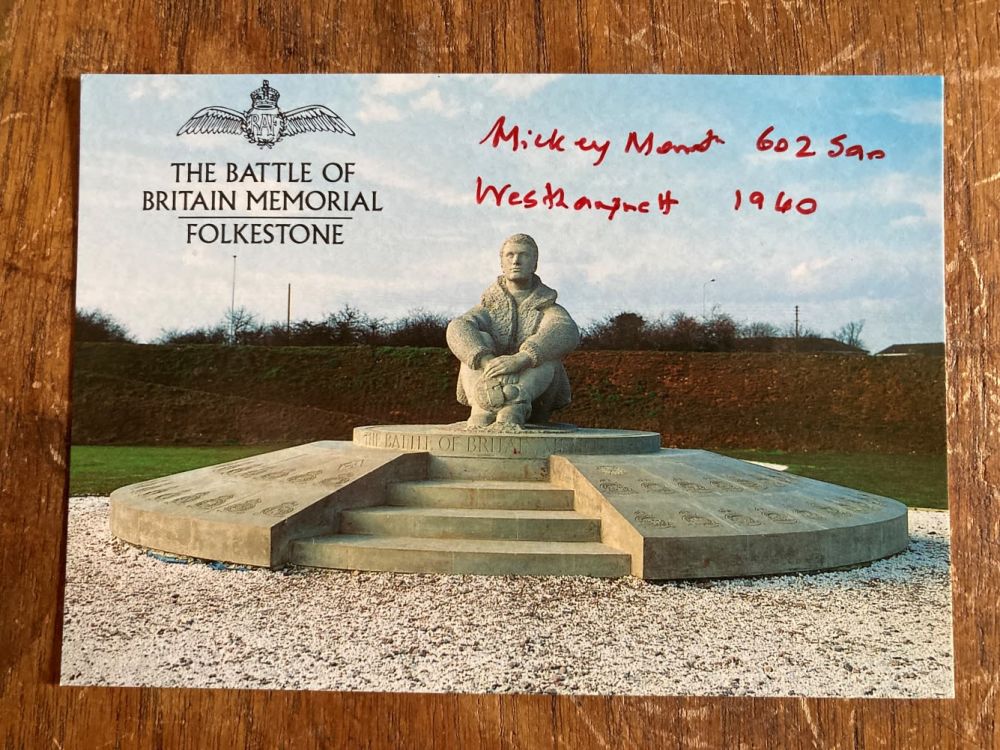 Lot 108: Micky Mount 602 Sqn signed 6 x 4...