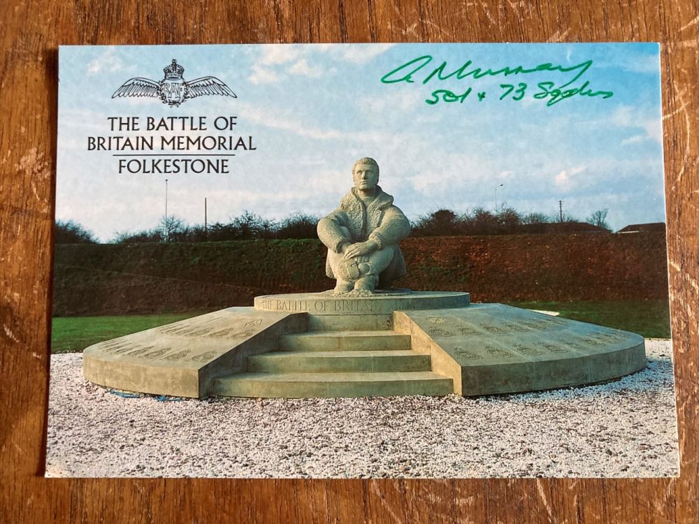 Lot 109: Alan Murray 501 Sqn signed 6 x 4...