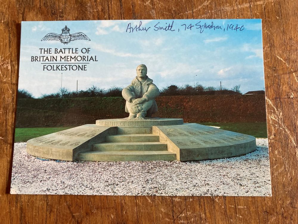 Lot 130: Arthur Smith 74 Sqn signed 6 x 4...