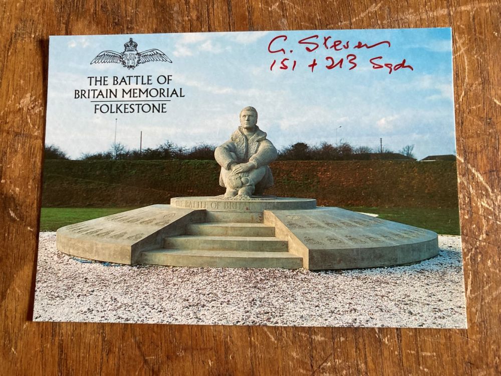 Lot 136: Geoffrey Stevens 151 Sqn signed 6 x 4...