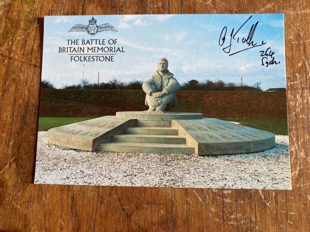 Lot 142: Anthony Trumble 264 Sqn signed 6 x 4...
