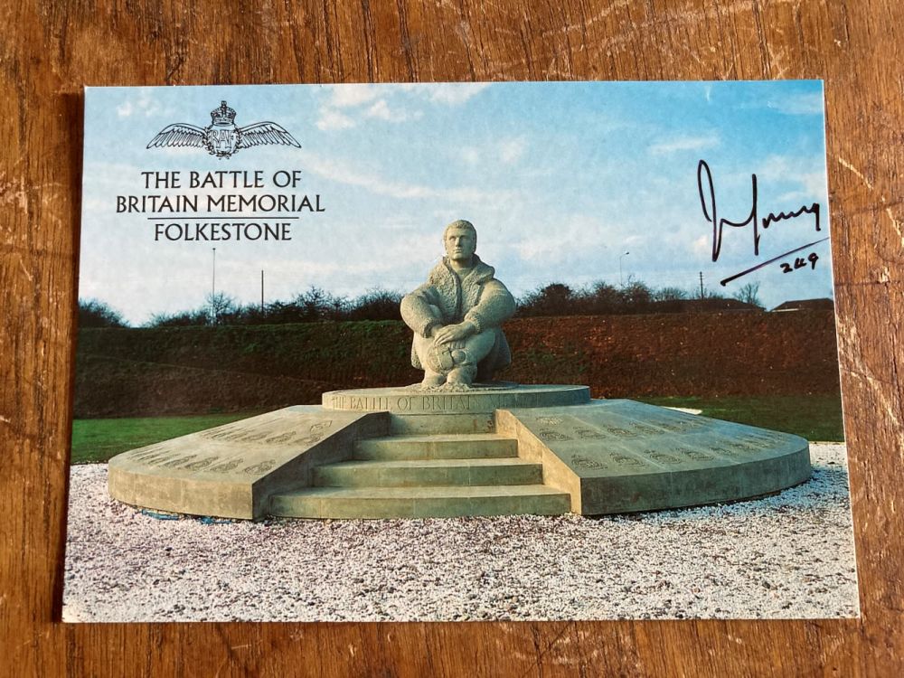 Lot 154: John Young 249 Sqn signed 6 x 4...