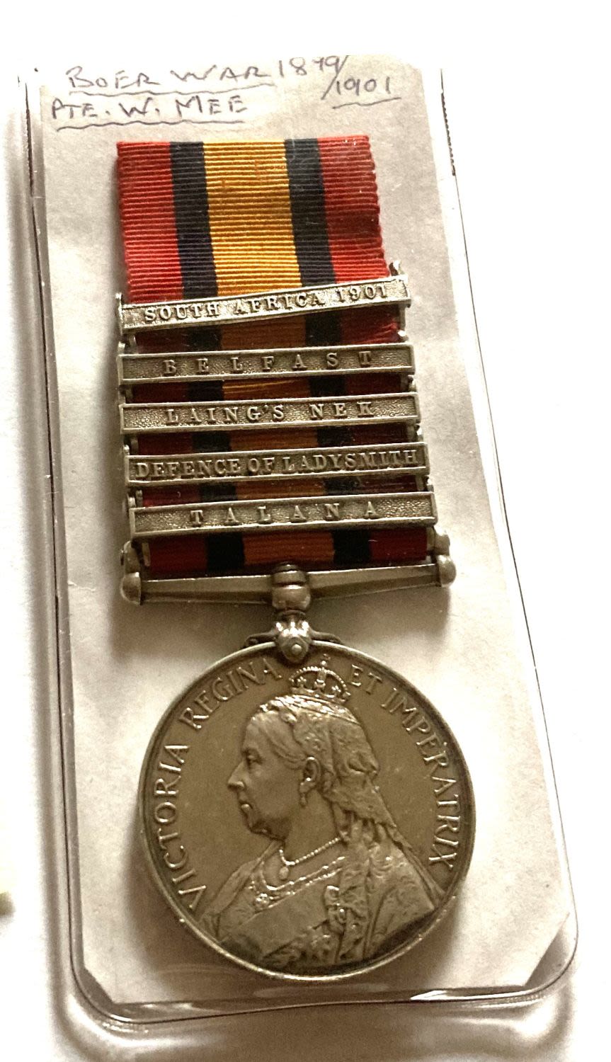 Lot 216: Queens South Africa Medal Boer War medal 1899...