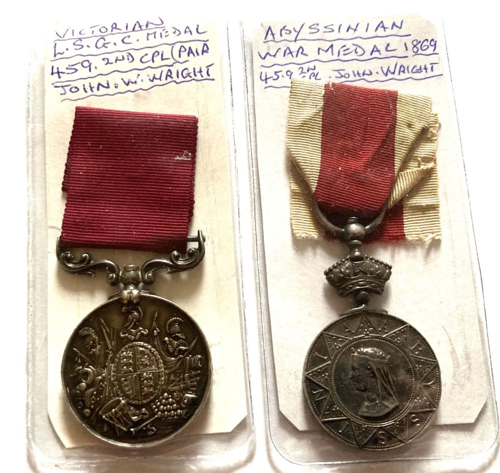Lot 230: Pair of Named Medals. Abyssinian War named Medal,...
