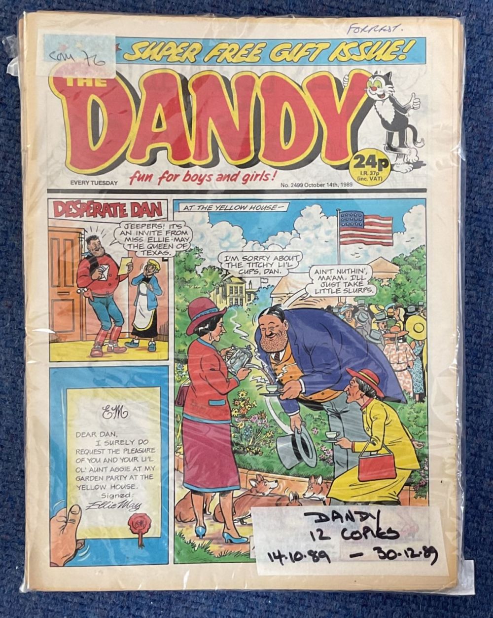 Lot 64: Dandy comic collection 12 editions dating 14.10.89 to...