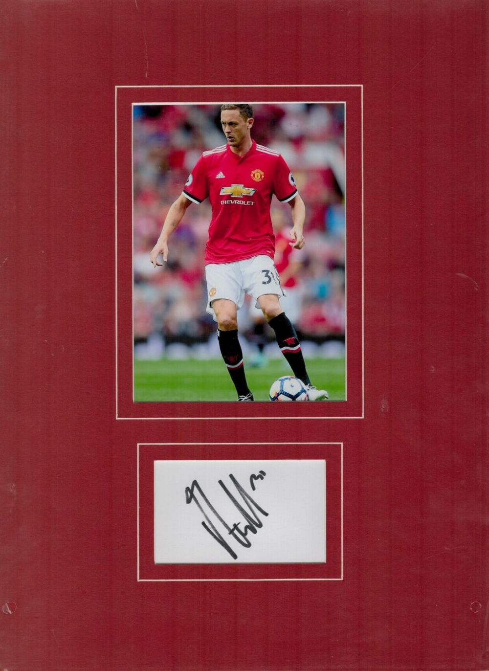 Lot 69: Nemanja Matic Signed Card With Manchester United 12x16...