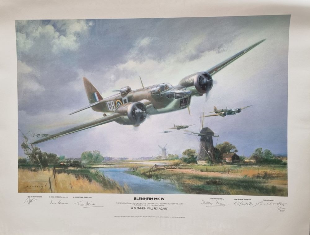 Lot 96: WW2 Colour Print Titled A Blenheim Will Fly...