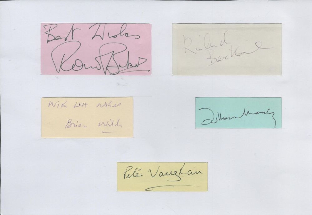 Lot 226: Porridge Collection. Contains 5 mounted signatures and 5...
