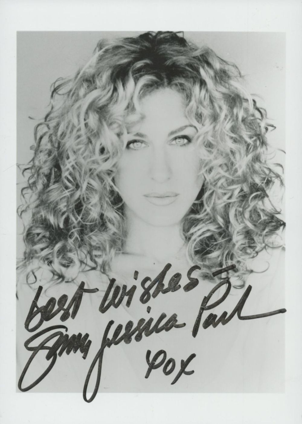 Lot 237: Sarah Jessica Parker signed 7x5inch black and white...