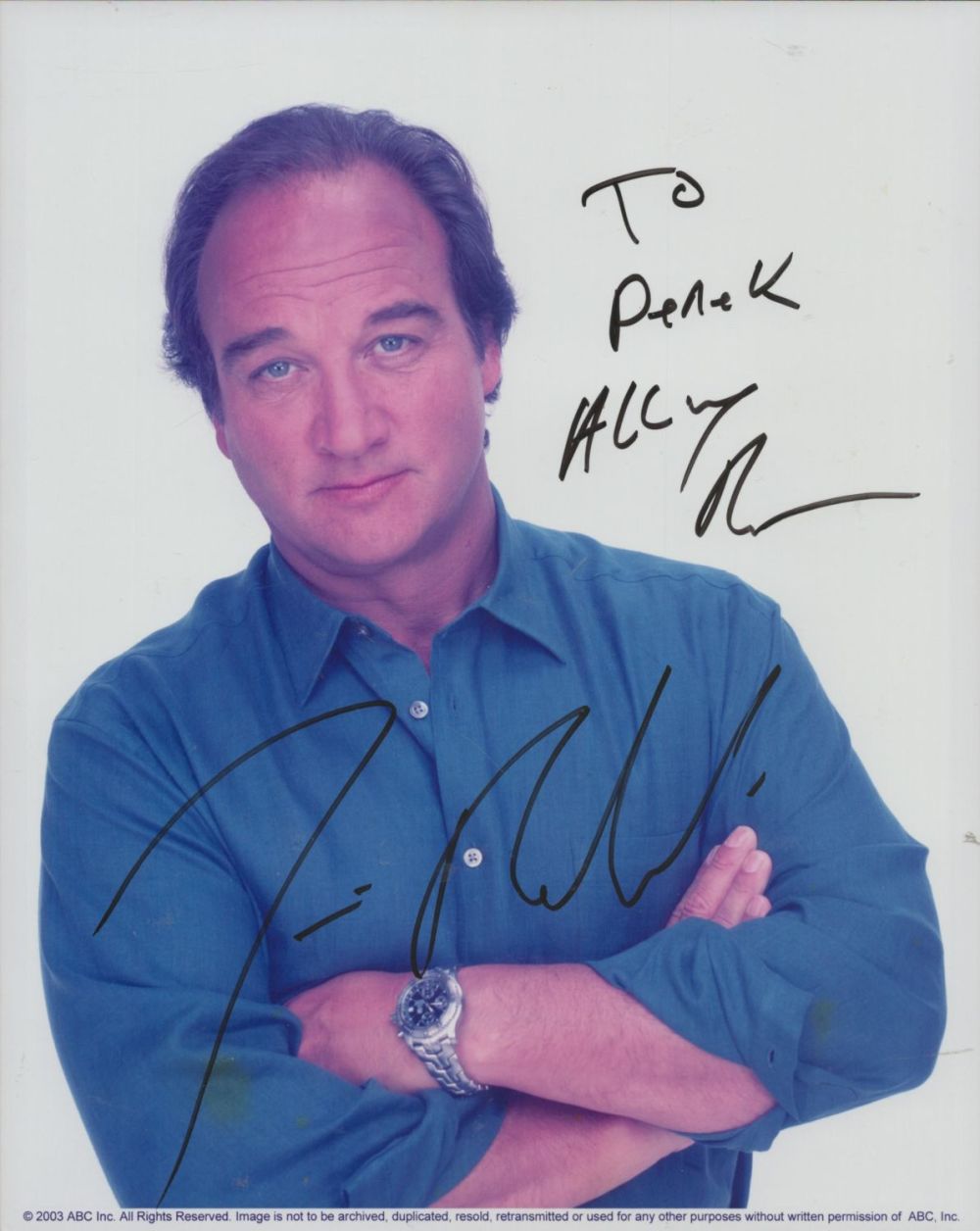 Lot 275: Jim Belushi signed 10x8inch colour photo. Dedicated. Good...