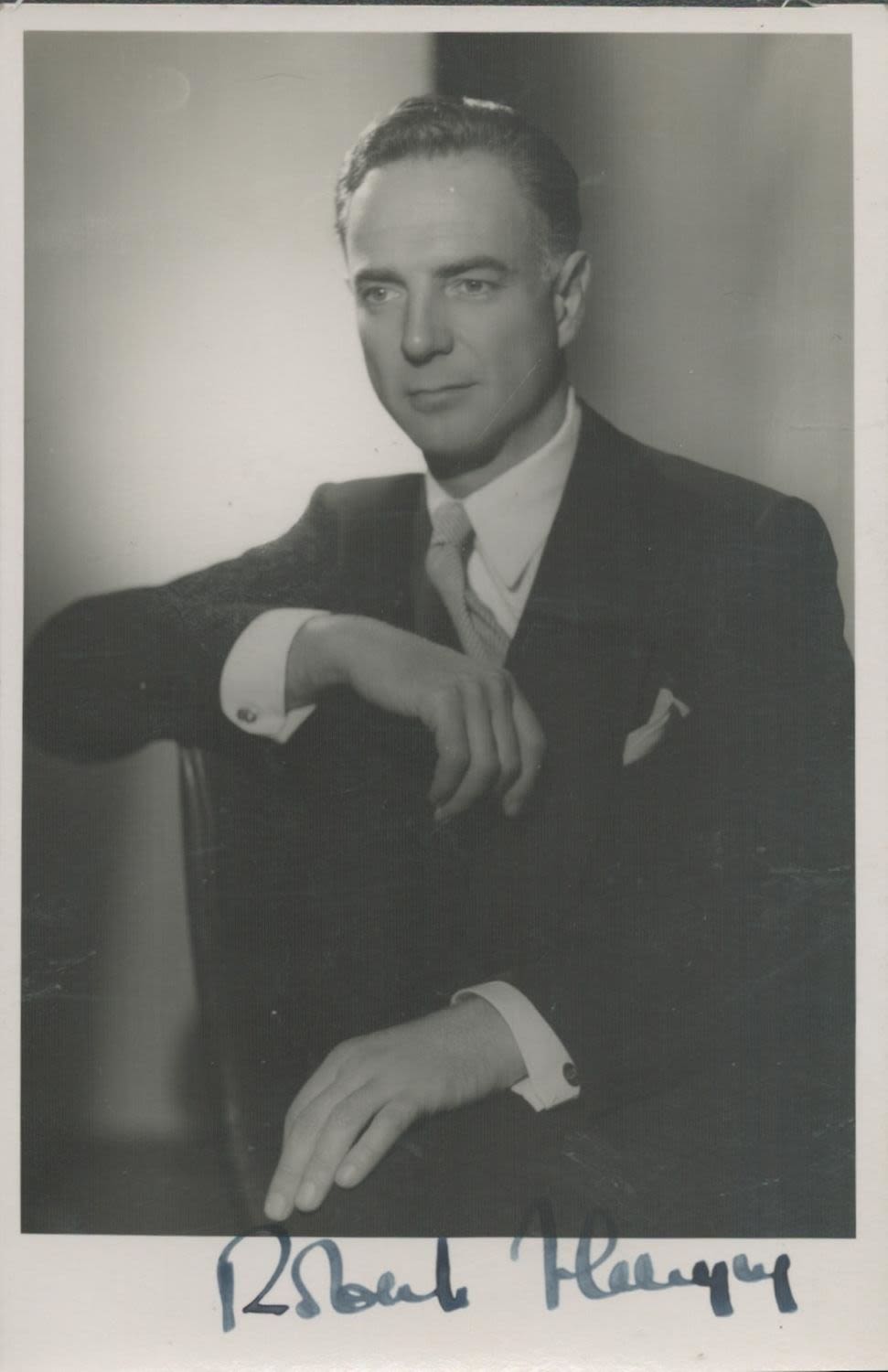Lot 310: Robert Fleming signed black and white photo. 5x3.25...