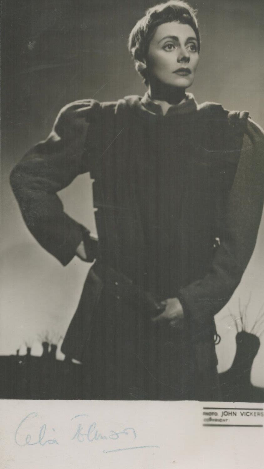 Lot 318: Celia Johnson signed vintage black and white photo...