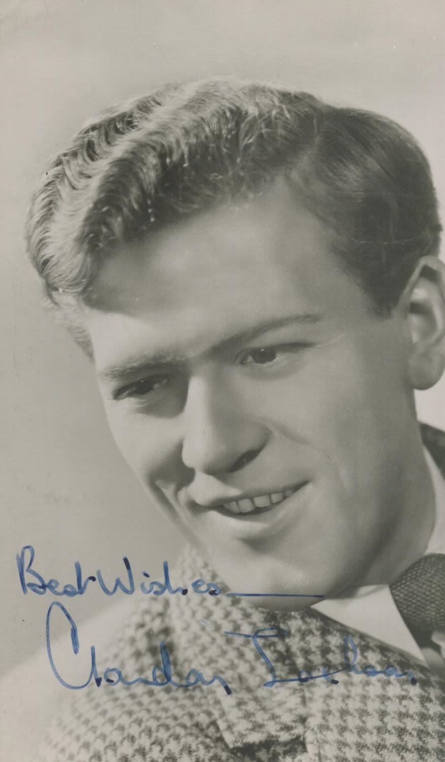 Lot 321: Gordon Jackson signed vintage black and white photo....