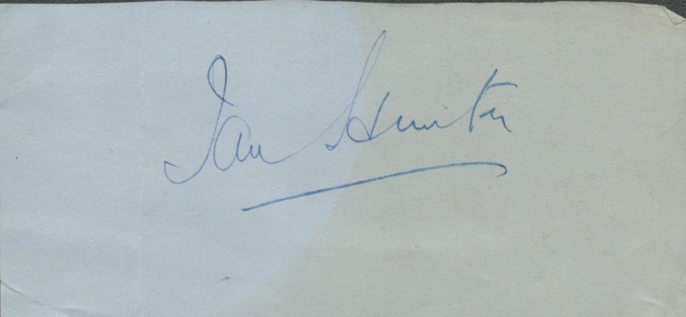 Lot 333: Ian Hunter signed autograph. Was British Actor. Approx....