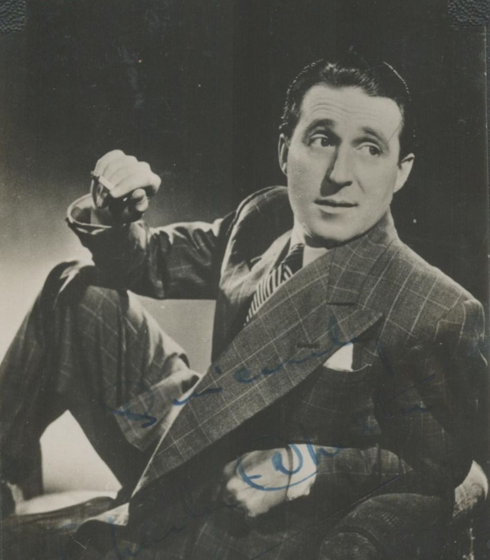 Lot 349: Charlie Chester signed vintage black and white photo....