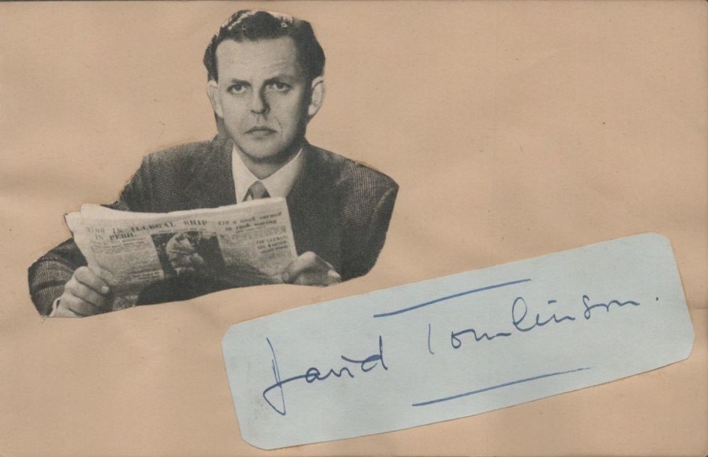 Lot 355: David Tomlinson signed autograph small pale blue and...