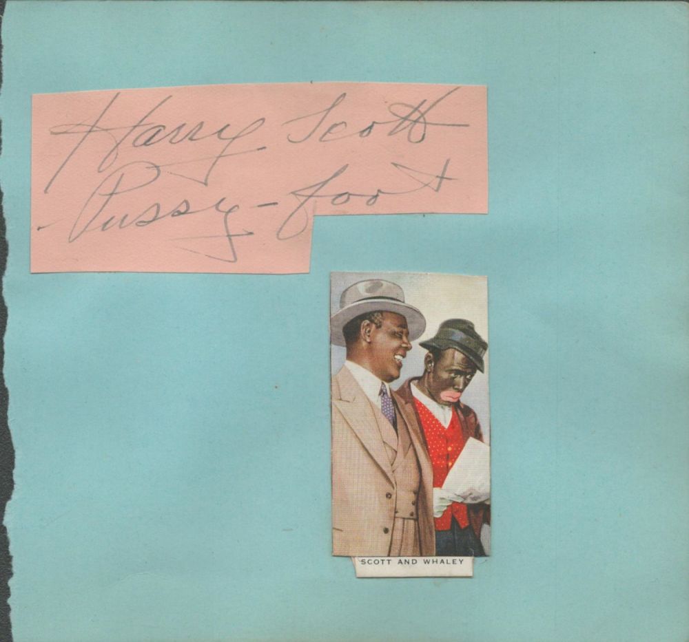 Lot 356: Harry Scott signed autograph cuts out fix onto...