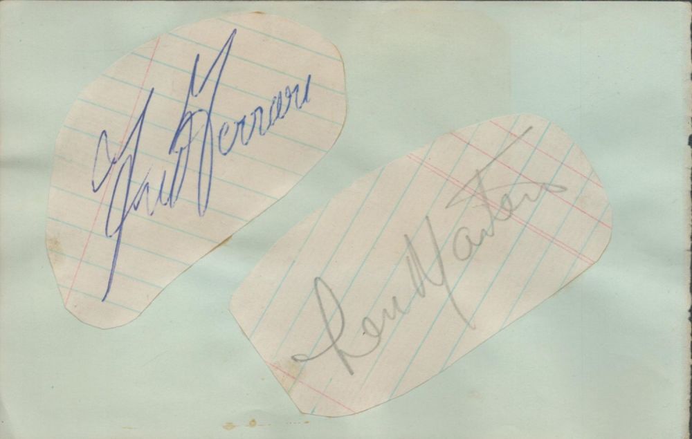 Lot 357: Len Marten signed autograph cuts out fix onto...
