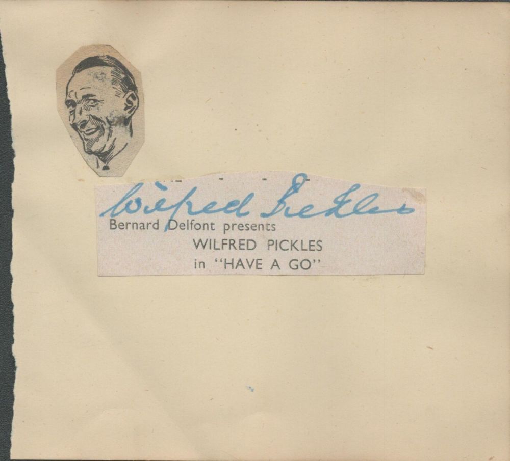 Lot 363: Wilfred Pickles signed autograph cut outs fix onto...