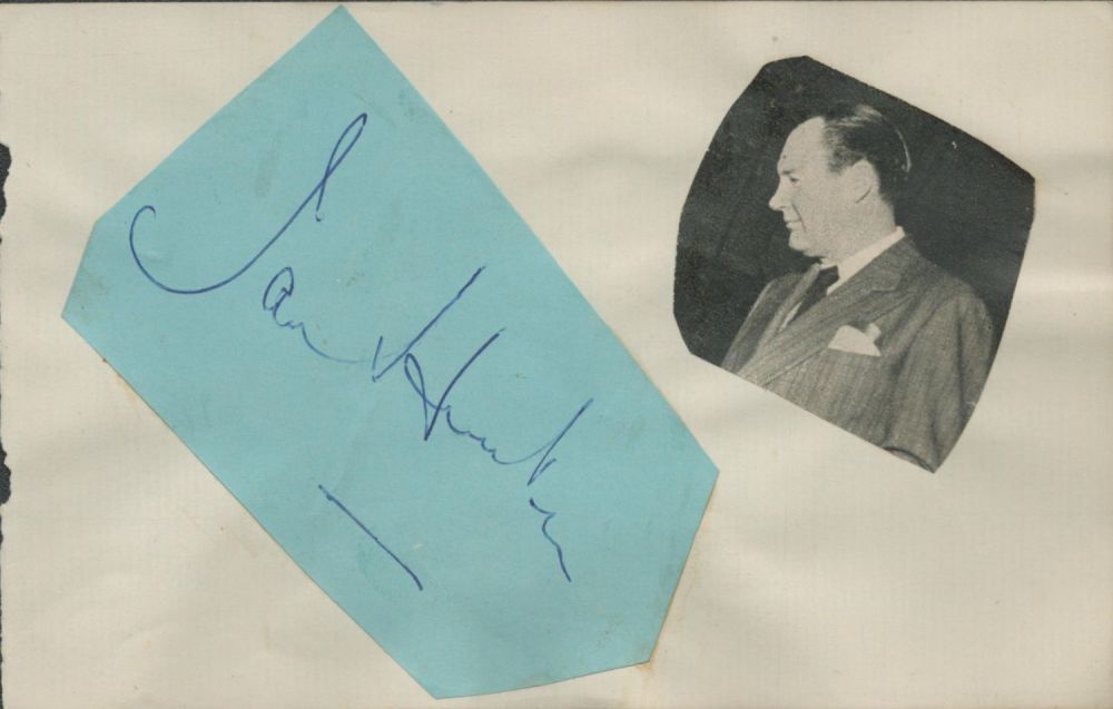 Lot 367: Ian Hunter signed autograph cut outs include black...