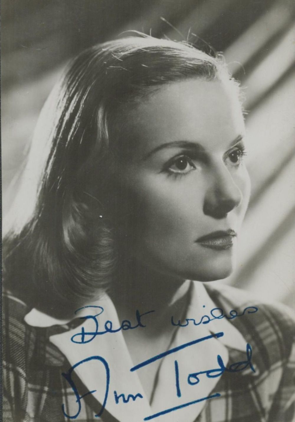 Lot 372: Ann Todd signed black and white photo 5.5x3.5...