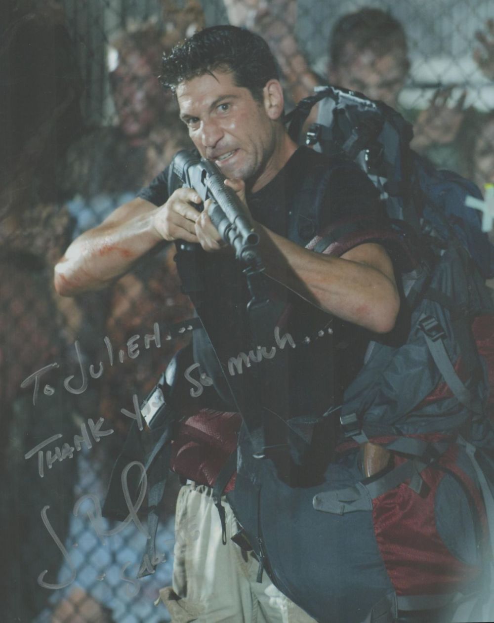 Lot 463: Jon Bernthal signed colour photo 10x8 Inch. Dedicated....