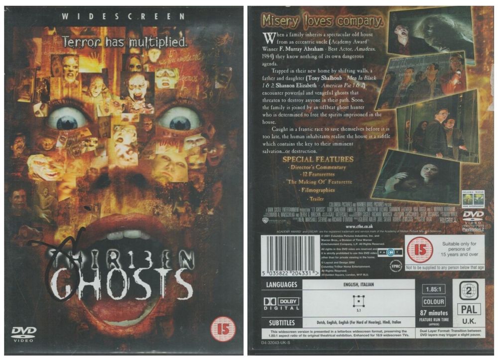 Lot 550: DVD Thir13en GHOSTS Terror has multiplied. Widescreen. Good...