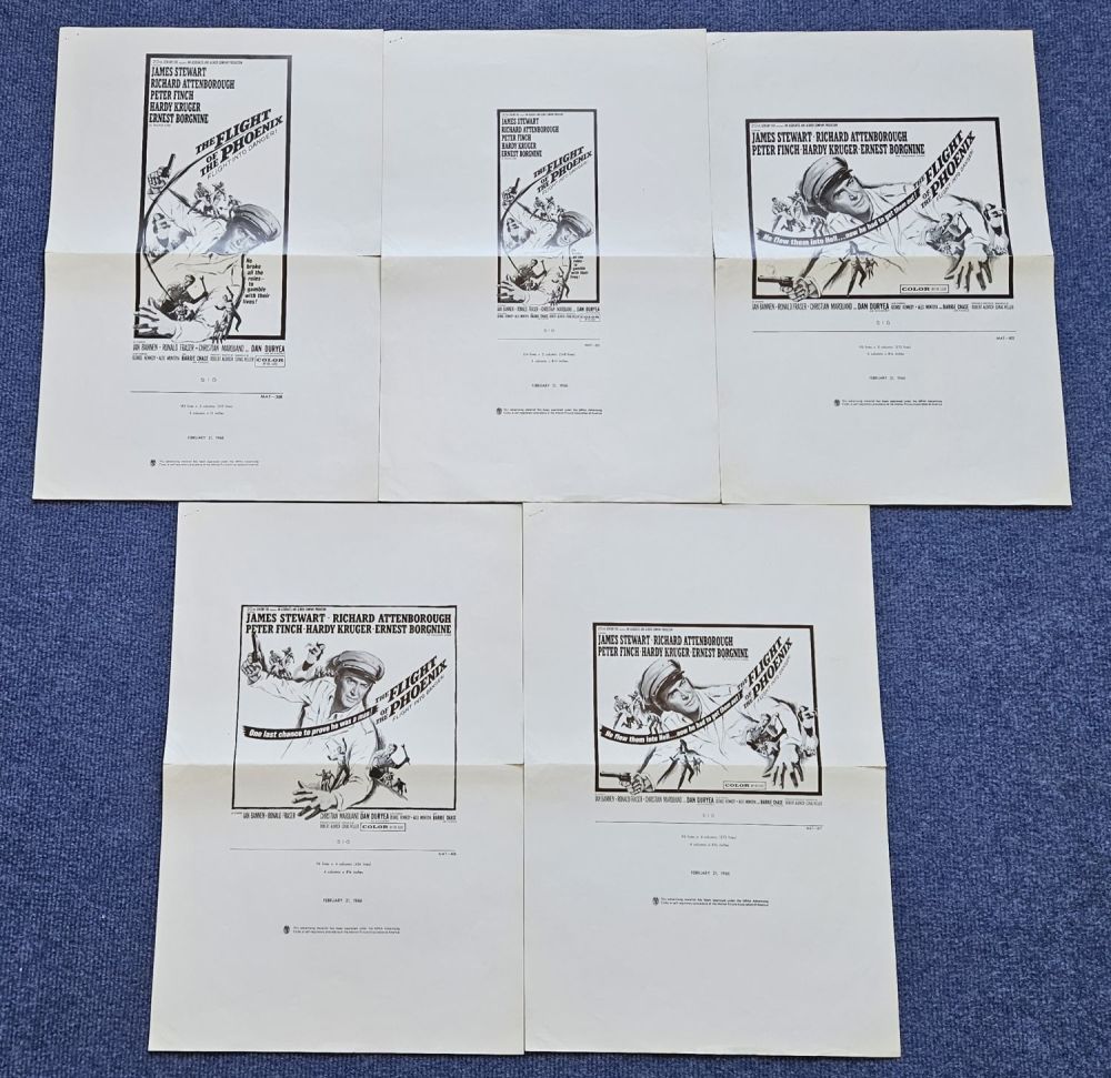 Lot 573: 5 x Posters 18x12 Inch vintage black and...