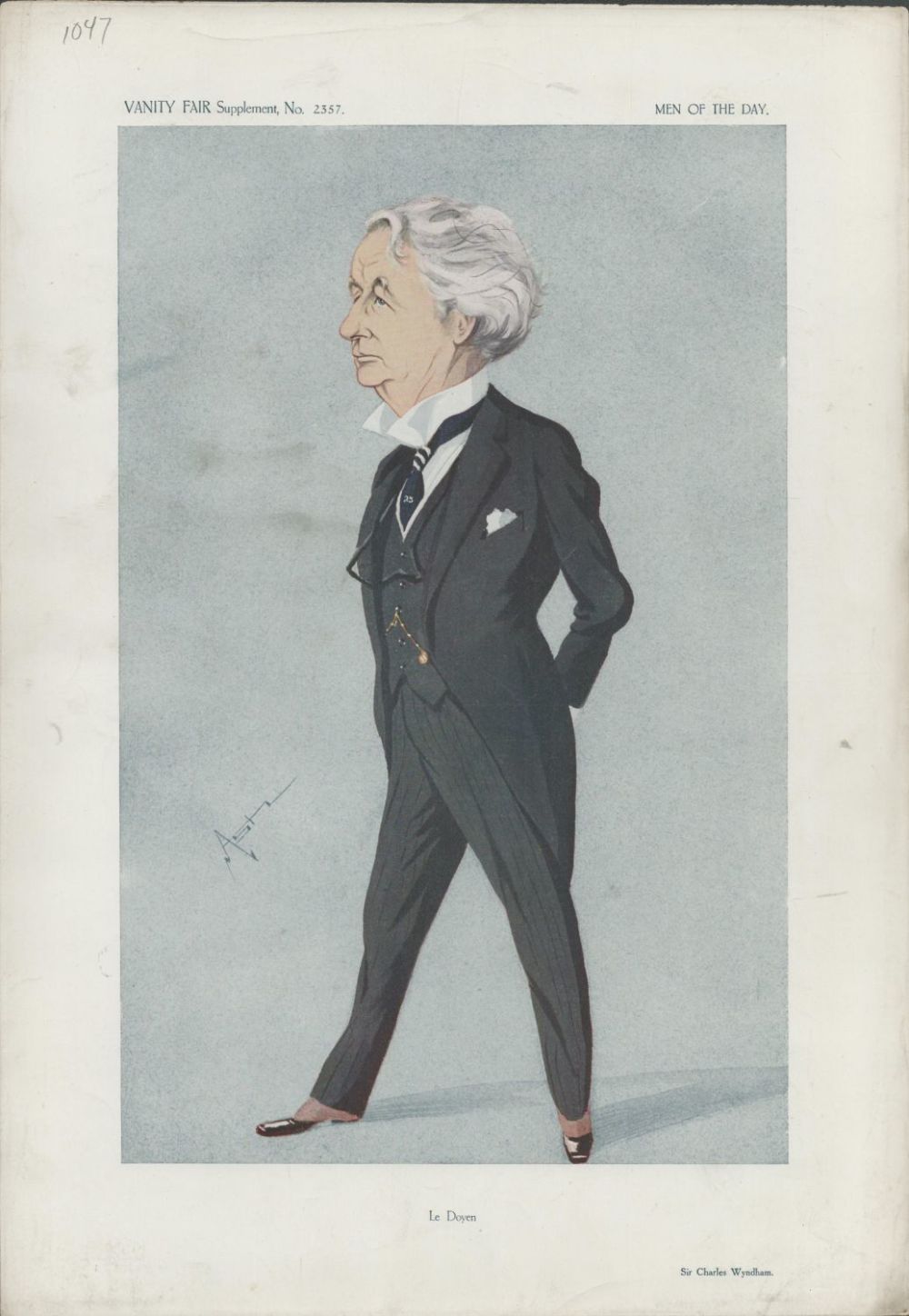 Lot 601: Vanity Fair print. Titled Le Doyen. Subject Sir...
