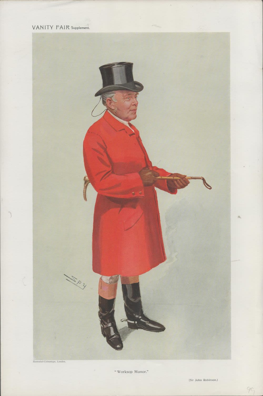 Lot 607: Vanity Fair print. Titled Worksop Manor. Subject Sir...