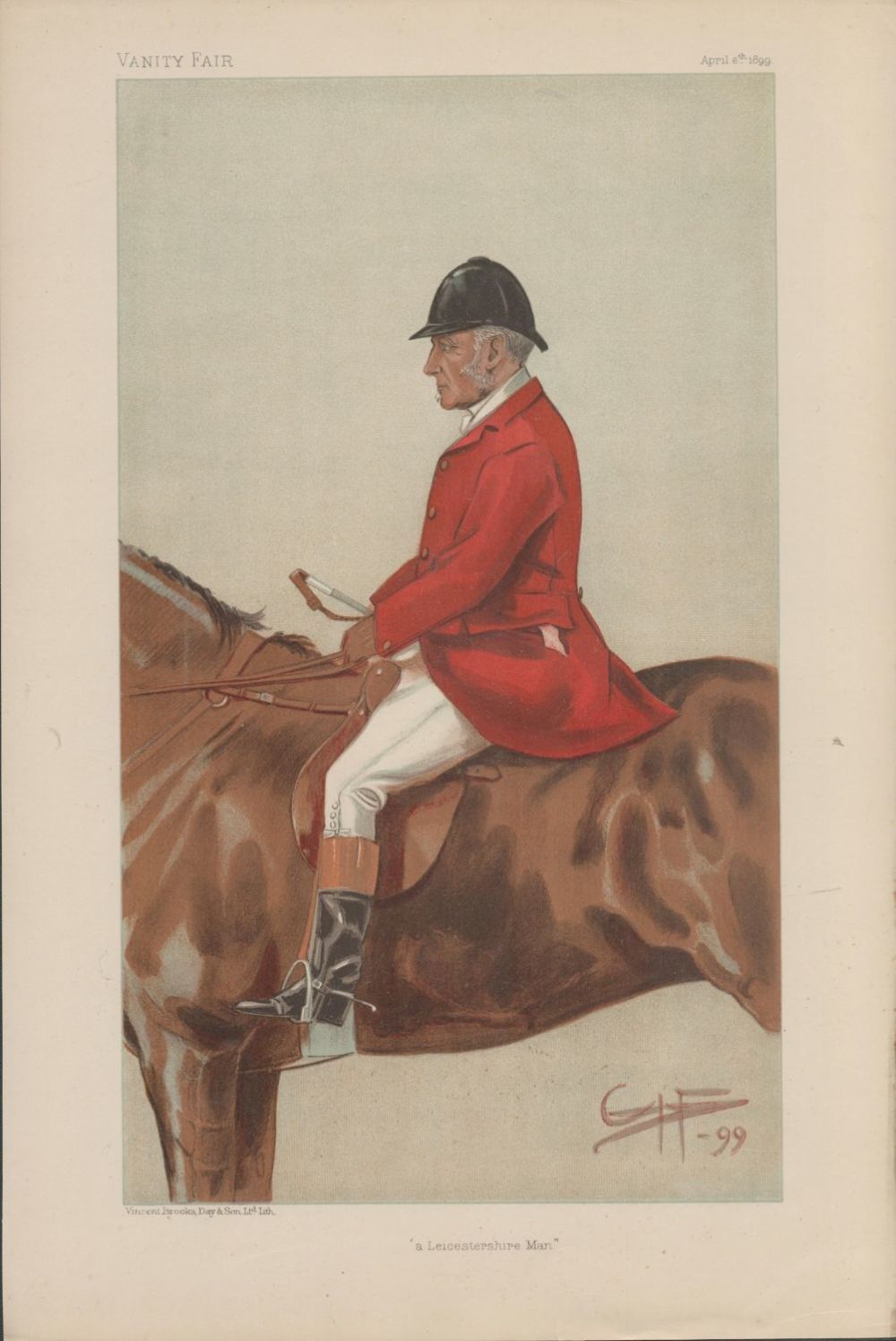 Lot 612: Vanity Fair print. Titled A Leicestershire Man. Subject...