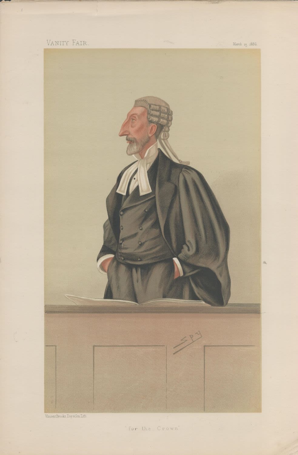 Lot 615: Vanity Fair print. Titled For the Crown. Subject...