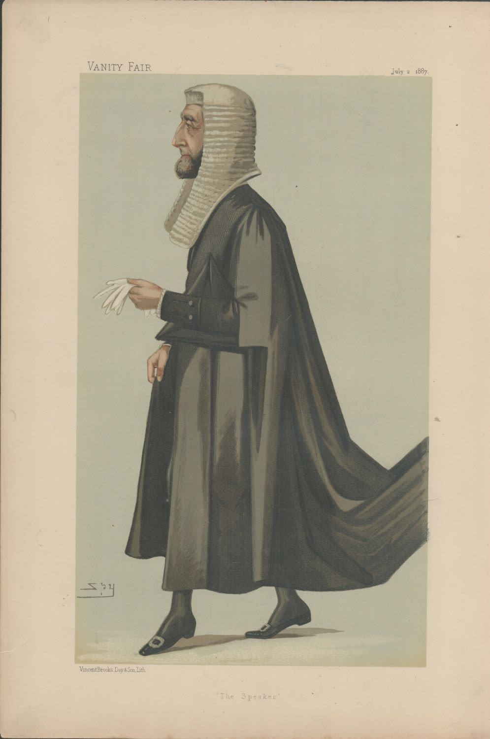 Lot 618: Vanity Fair print. Titled The Speaker. Subject Rt...