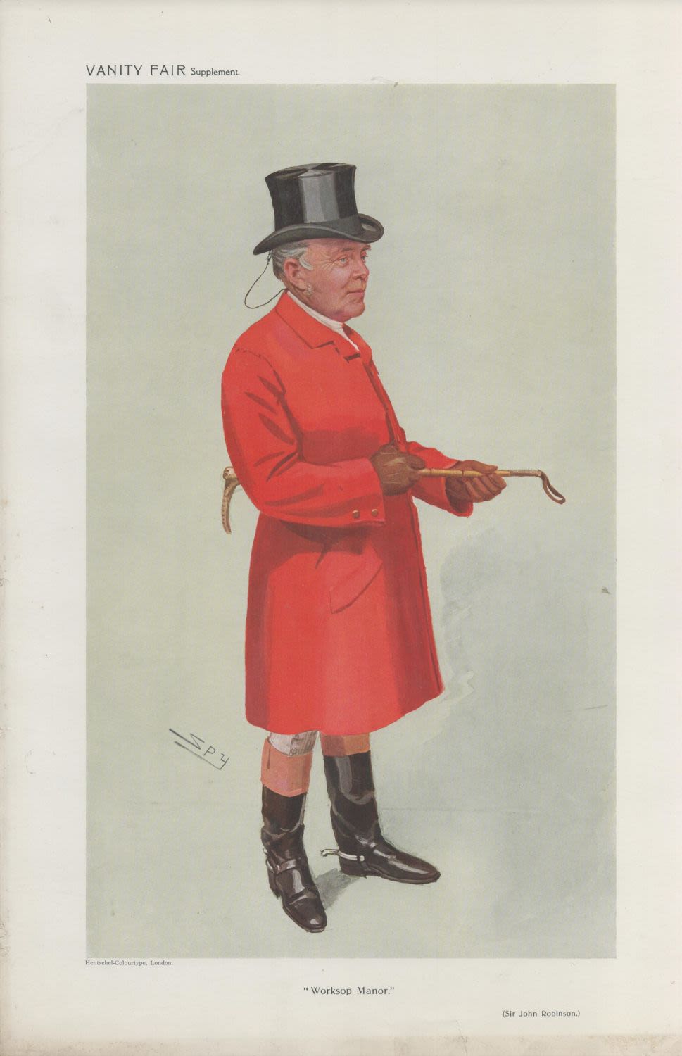 Lot 624: Vanity Fair print. Titled Worksop Manor. Subject Sir...