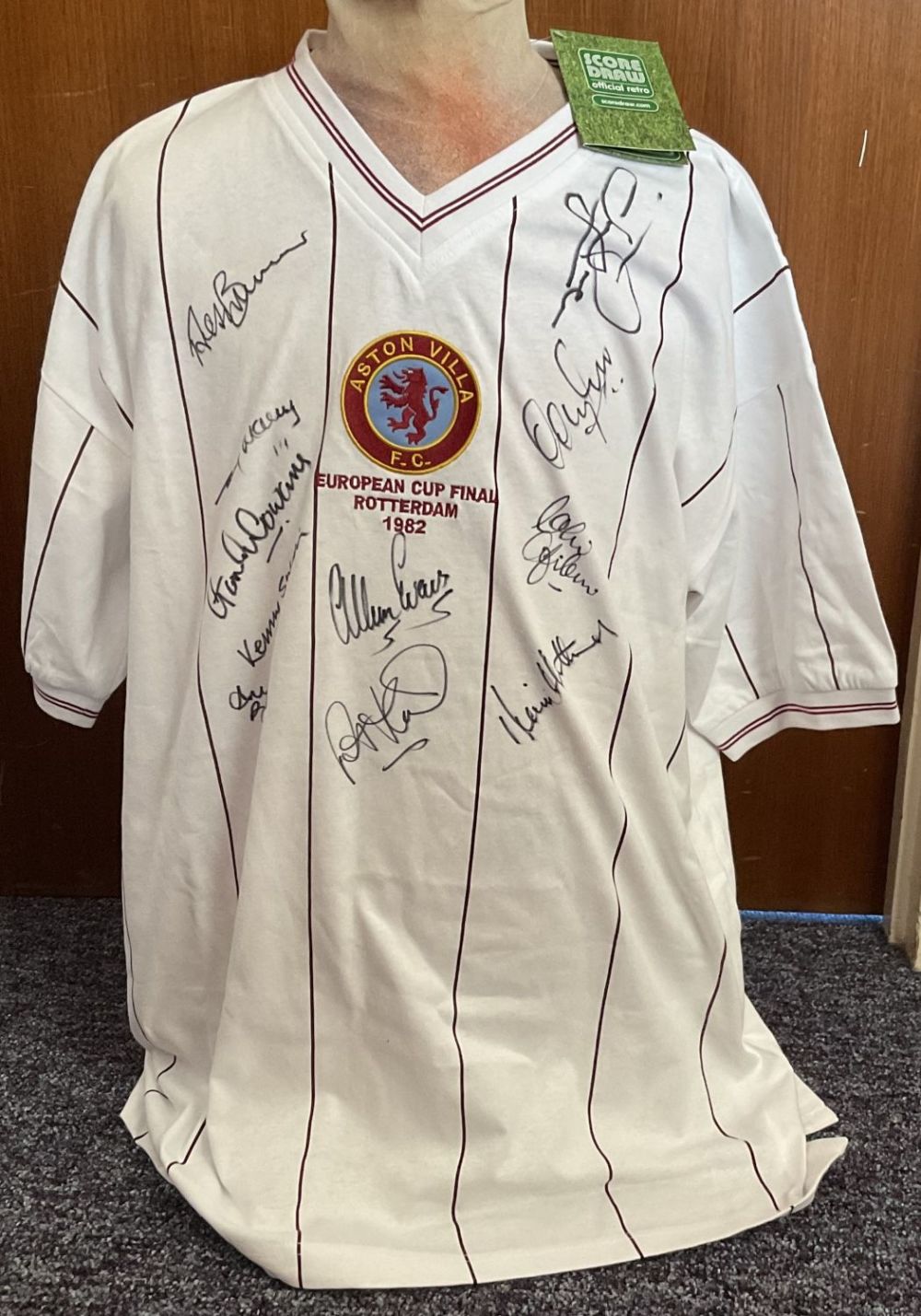 Lot 625: Aston Villa European cup winning shirt - new...