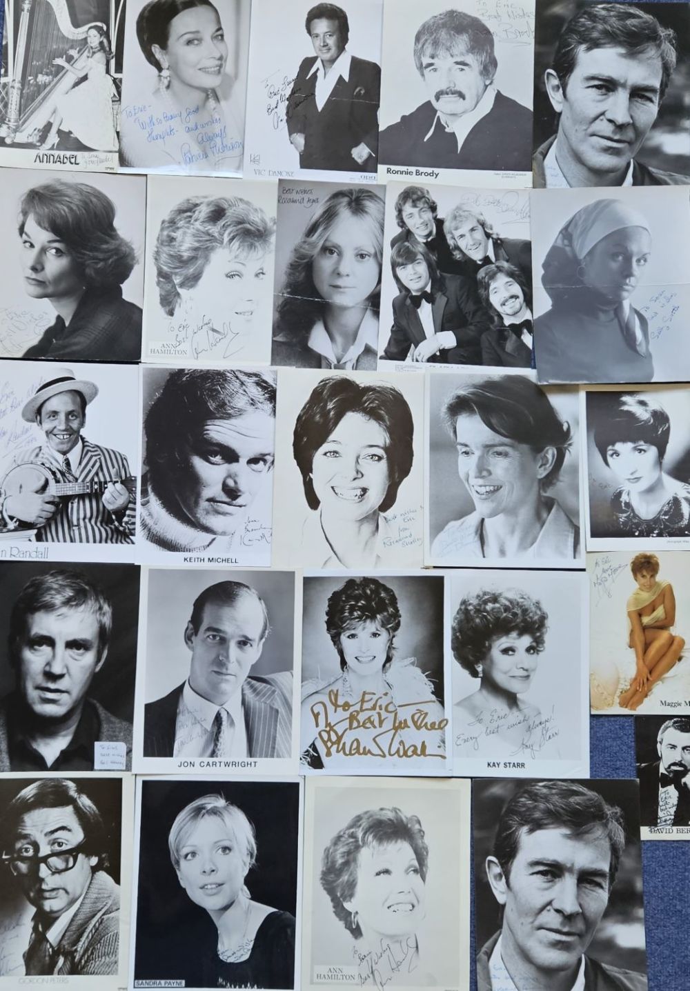 Lot 39: Assorted Collection signed 24 black & white photos...