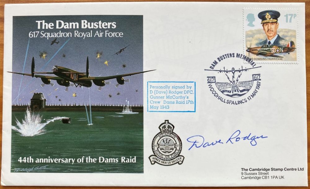 Lot 80: WW2 rare Dambuster Dave Rodger DFC signed 44th...