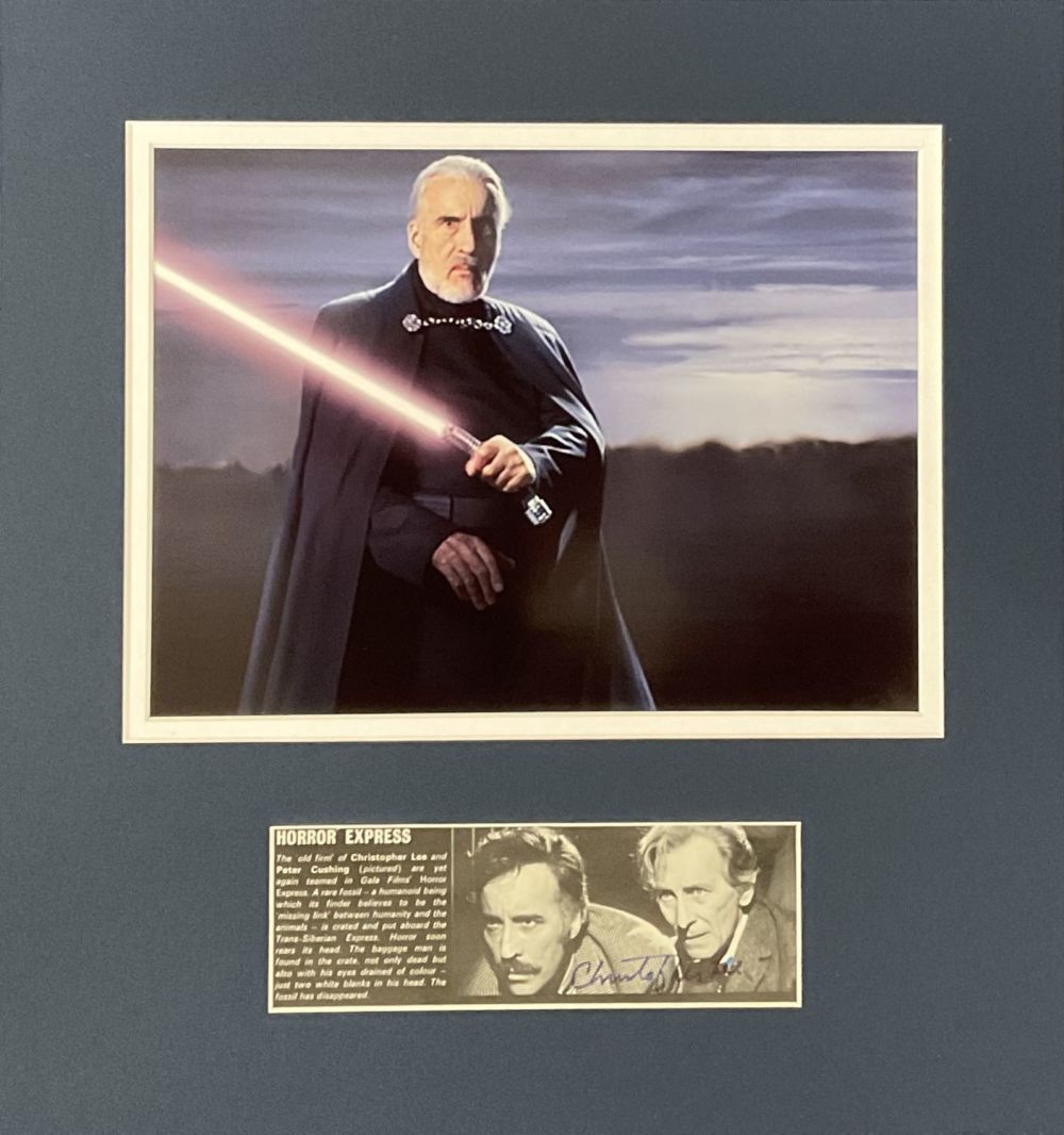 Lot 89: Christopher Lee (1922 2015) English Actor Signed Picture...