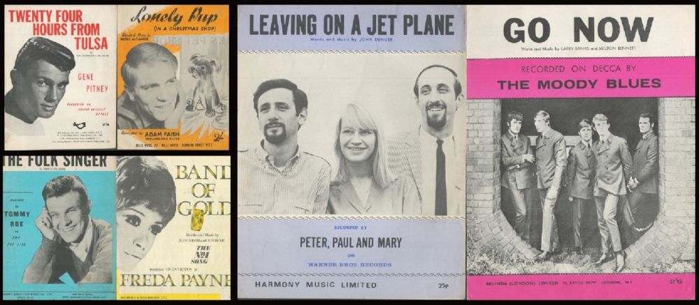 Lot 92: Music collection 6 vintage original score sheets includes...