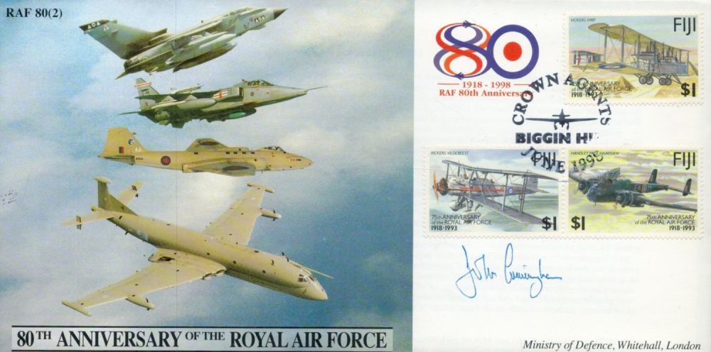 Lot 162: John Cunningham signed 80th anniv of the RAF...