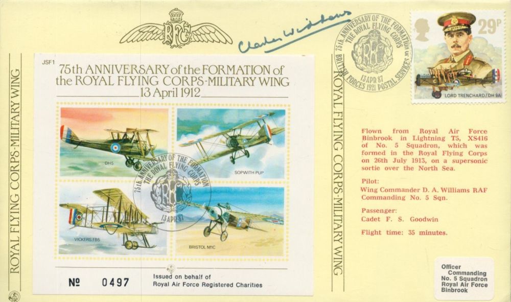 Lot 164: Commodore Widdows signed cover. Good condition. All autographs...