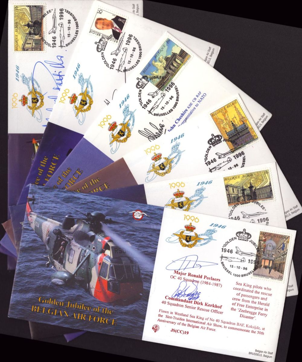 Lot 195: Golden Jubilee of the Belgian Air Force signed...