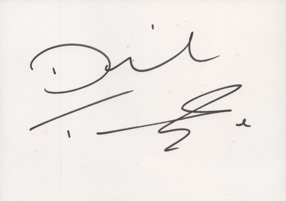 Lot 263: David Tennant signed 7x5inch white card. Good condition....