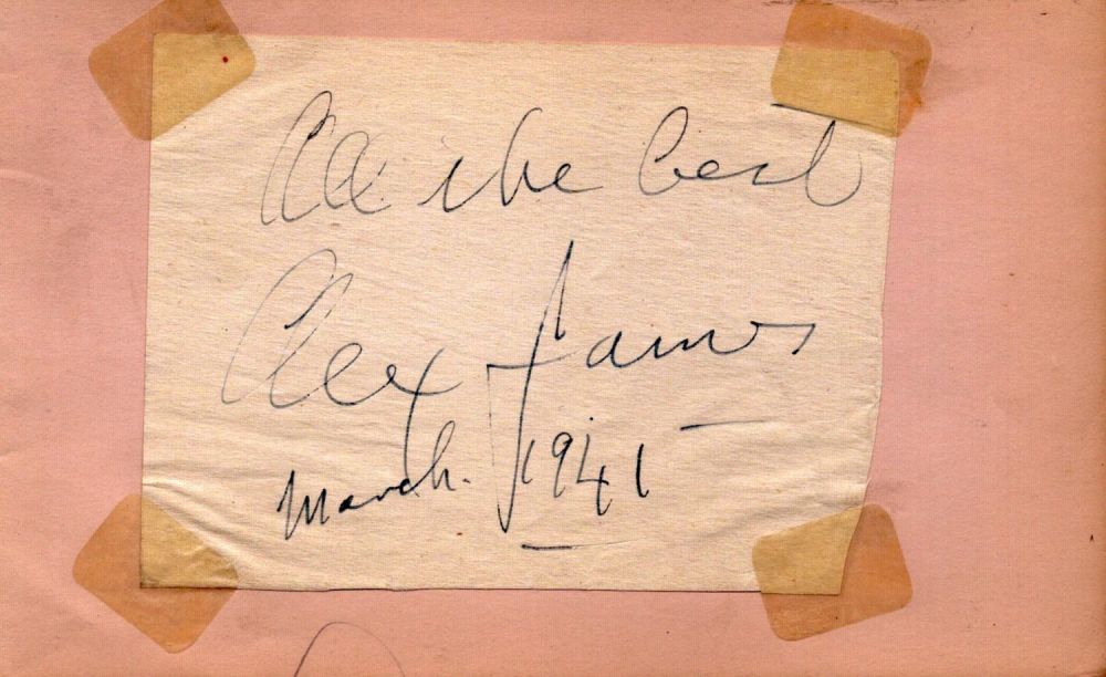 Lot 298: Alex James of Arsenal signed album page. Good...
