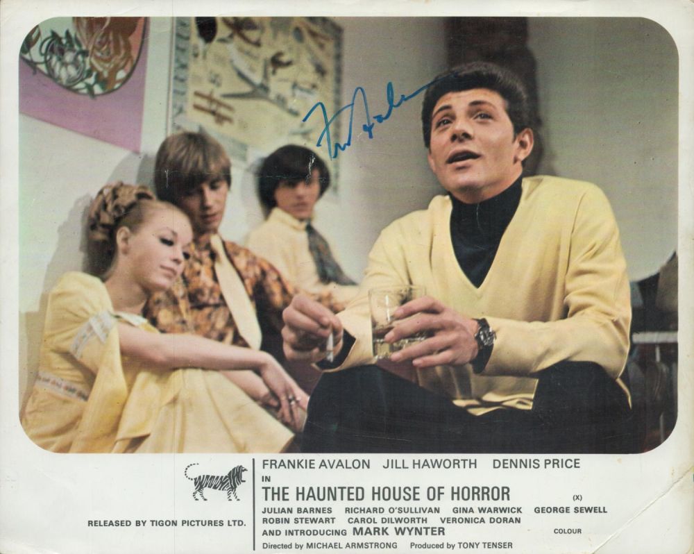 Lot 301: FRANKIE AVALON American Actor signed vintage 'The Haunted...